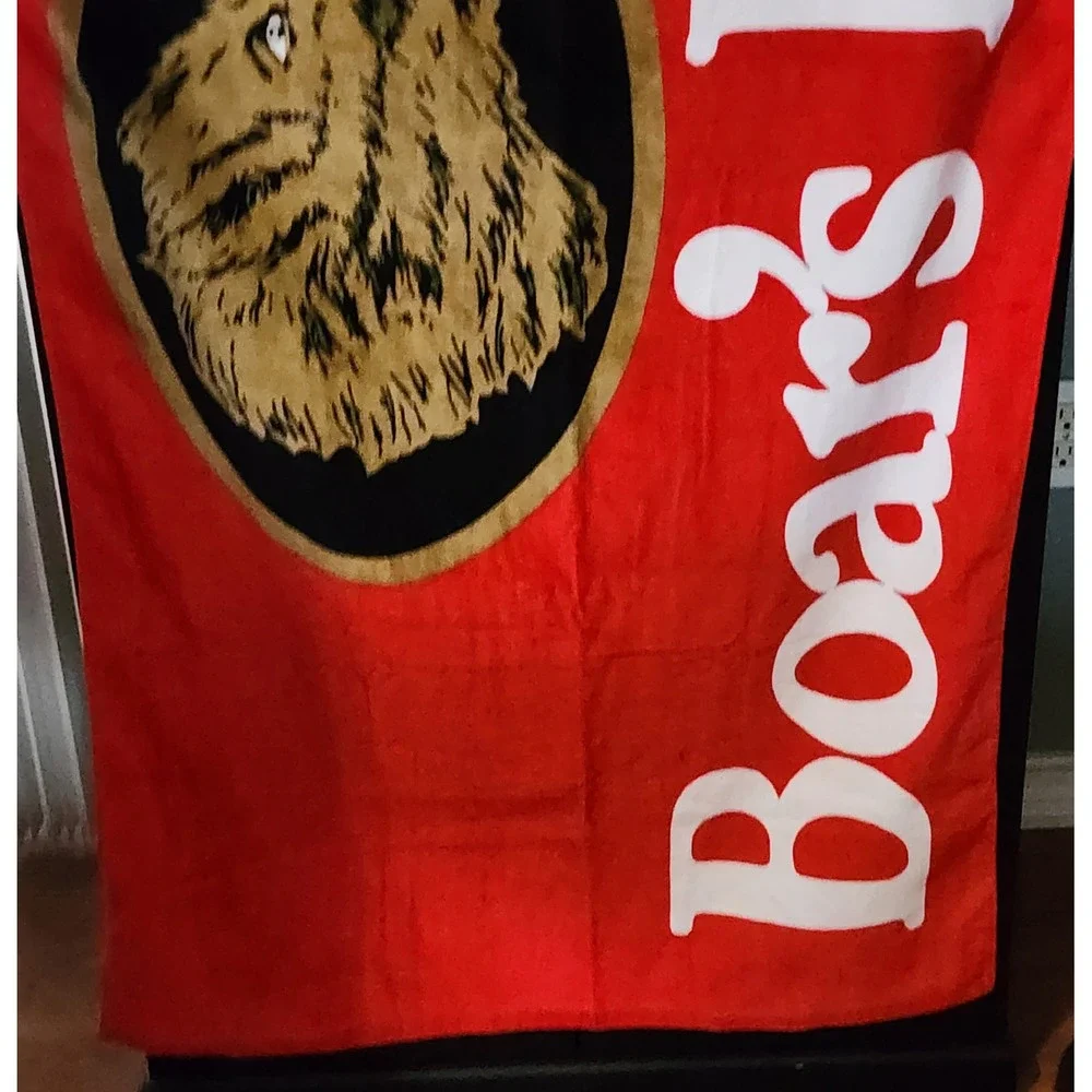 Boar's Head Beach Towel Red Logo 100% Cotton Pool Summer Picnic‎ Fan Gear